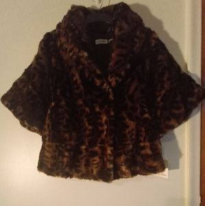 NWT CALVIN Faux Fur Print Jacket (M)